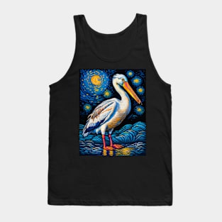 Pelican in starry night Tank Top